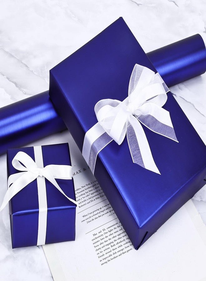 NESCCI Matte Metal Blue Wrapping Paper, Solid Color Paper,Gift Wrapping Paper,Perfect for Wedding,Valentine's Day,Birthday, Christmas,Baby Shower,DIY Bouquet (17 Inches X 32.8 Feet) - Image 3