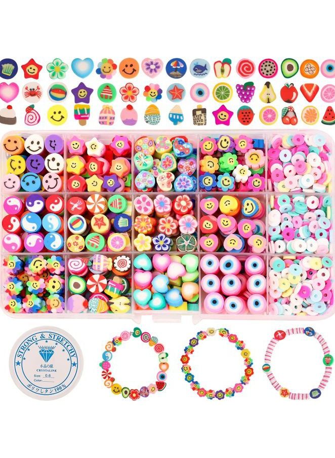 ماونتين جيمس مجموعة خرز صلصال اشكال فواكة و وجوه منوعة لصناعة مجوهرات - Image 1