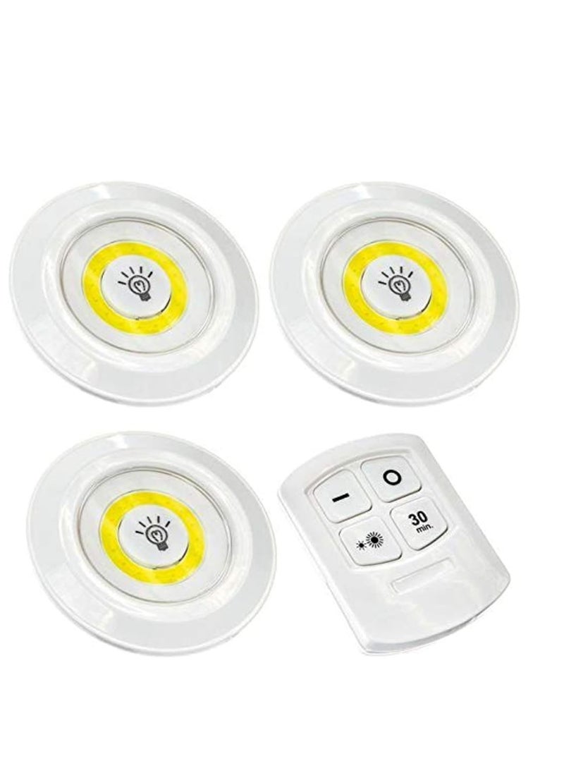 Generic - Led spot lights with remote control for emergency and multi-use decoration in home and Office 3 white pieces from Rana store - Image 1