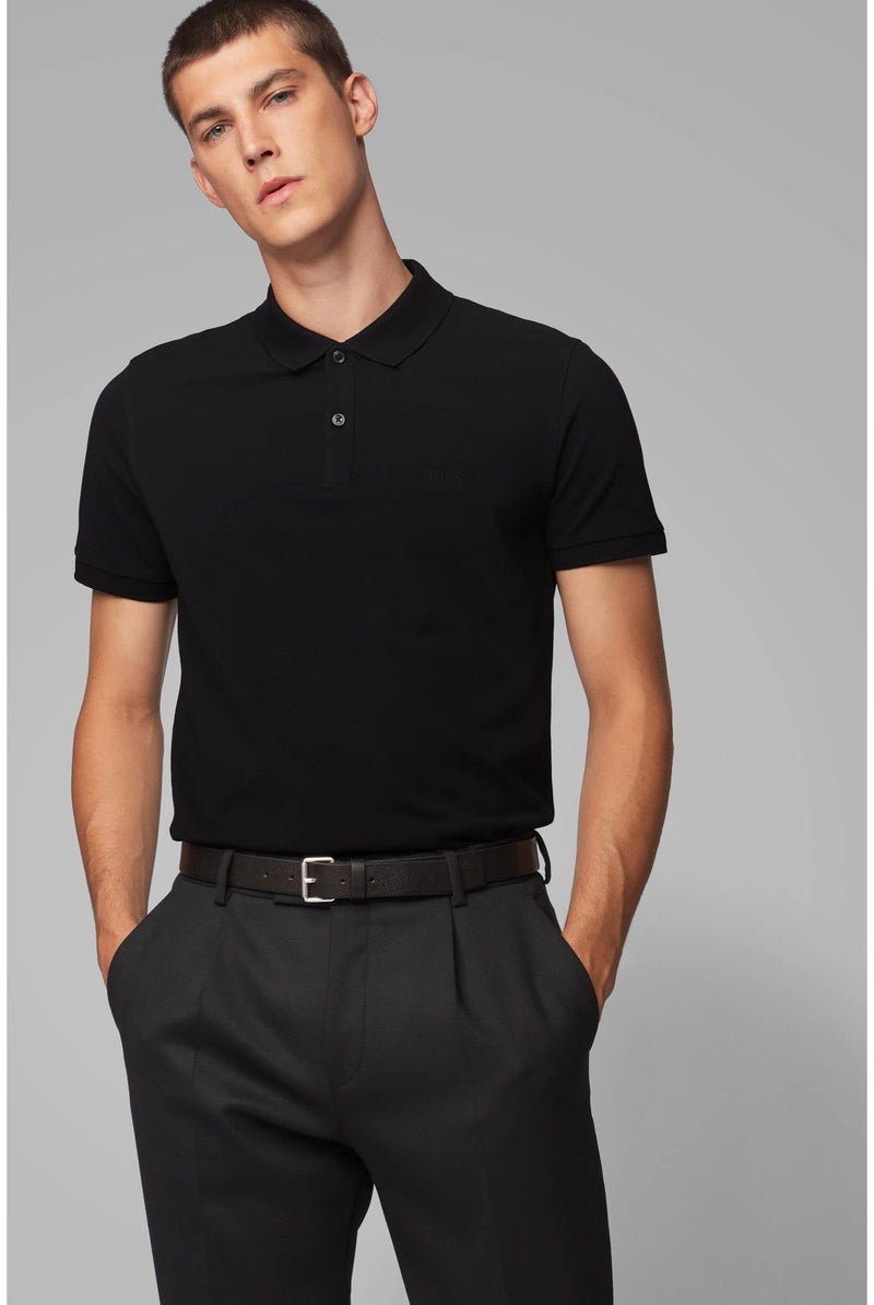 Boss Hugo Boss 50303542 Men's Pallas Short Sleeve Polo Shirt, Black, Large - Image 4