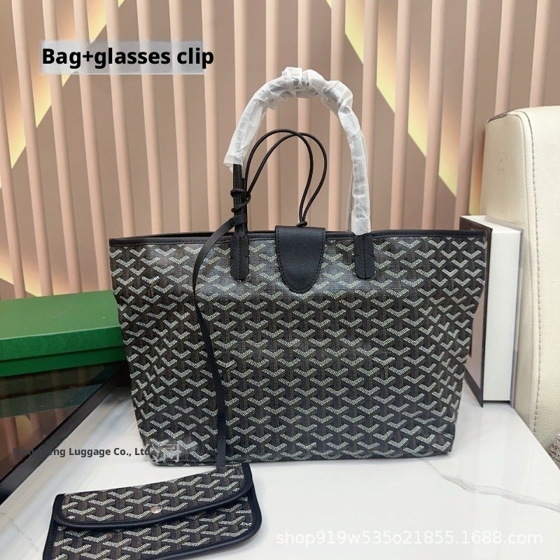 Large Capacity Tote Bag with Glasses Holder - Image 3
