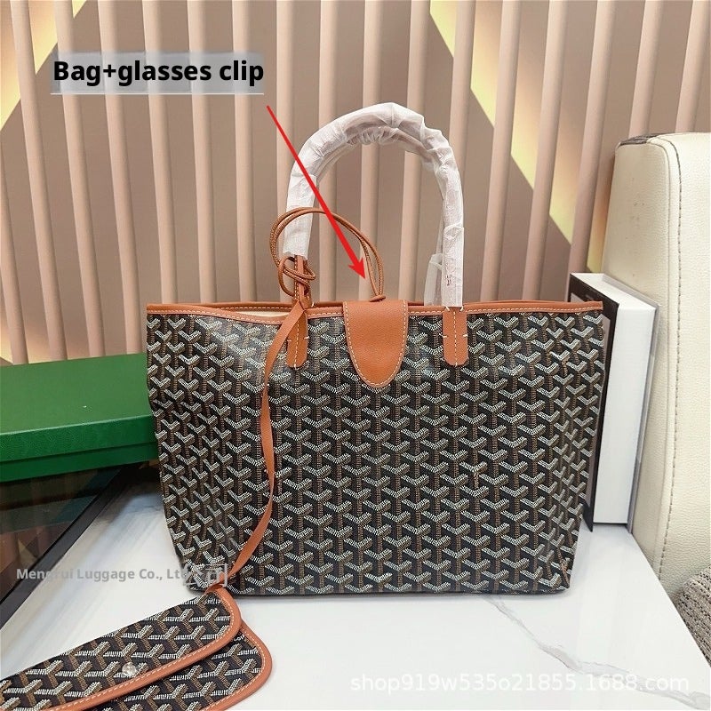 Large Capacity Tote Bag with Glasses Holder - Image 1