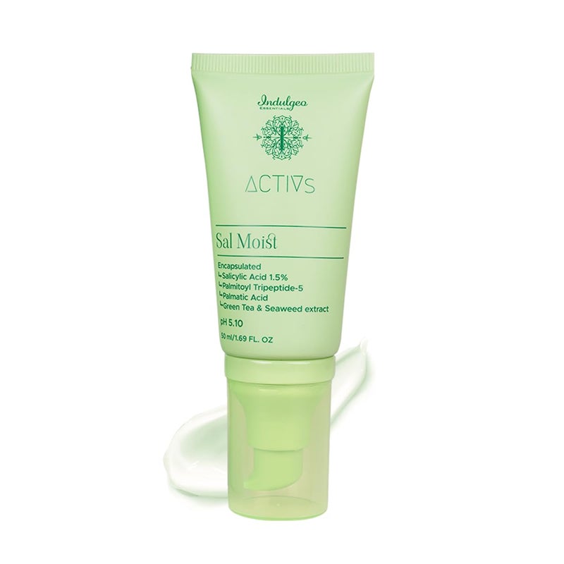 INDULGEO ESSENTIALS Sal Moist Encapsulated Salicylic Acid Acne Healing Face Cream Moisturiser 15 50Ml - Image 1