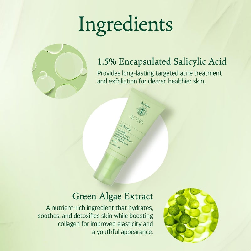 INDULGEO ESSENTIALS Sal Moist Encapsulated Salicylic Acid Acne Healing Face Cream Moisturiser 15 50Ml - Image 3