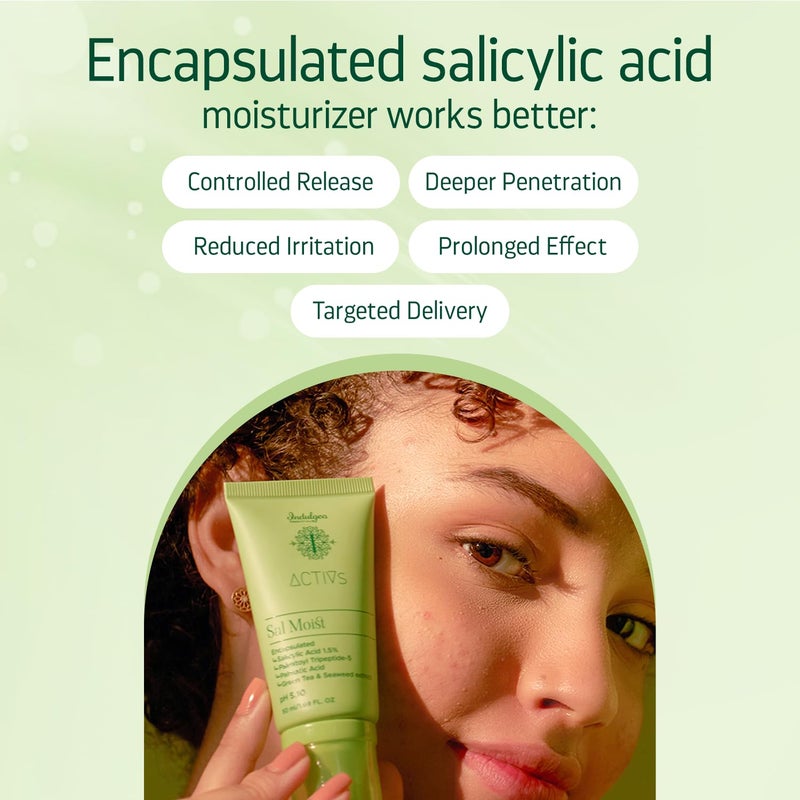 INDULGEO ESSENTIALS Sal Moist Encapsulated Salicylic Acid Acne Healing Face Cream Moisturiser 15 50Ml - Image 5