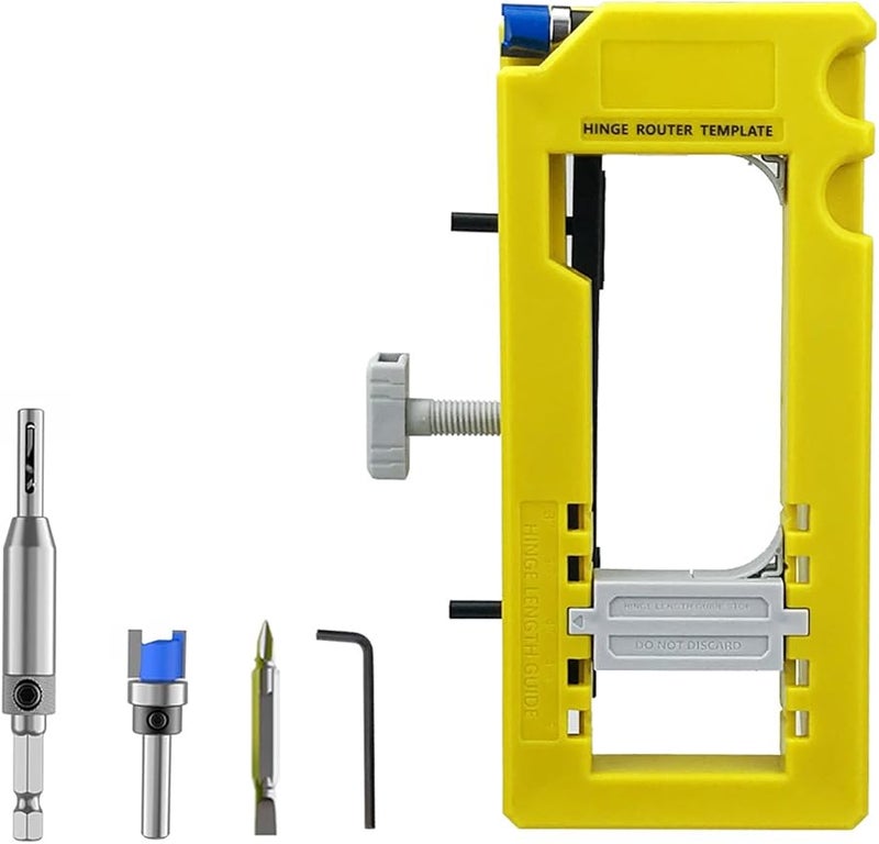 أداة توجيه مفصل الباب ذاتية المركزة بطول 3.5 بوصة ونصف قطر 1/4 و5/8 بوصة للنقر - Image 1