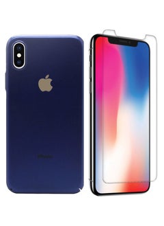 HICOOL iPhone X Case/ iPhone XS Case 2Pack Shockproof Hard PC Electroplated Ultra Thin Back Cover with Screen Protector Tempered Glass 5.8 inch  - Image 1