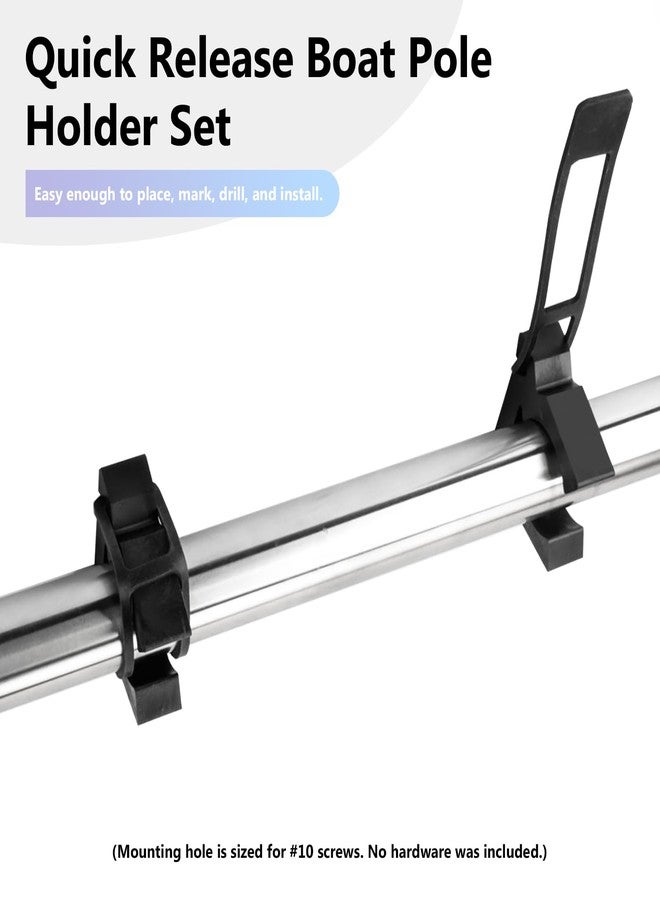 Hasanbar Boat Hook Holders, Rubber Push Pole Holder Quick Release Oar & Pole Holders with Modified Rubber Strap, Spring Clips Boat Paddle Holder Fit for Gaff, Anchor Pole, Oar, Paddle, Push Pole, 2 Pack - Image 3