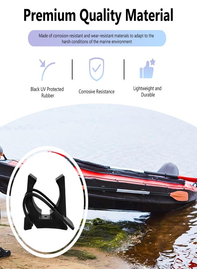 Hasanbar Boat Hook Holders, Rubber Push Pole Holder Quick Release Oar & Pole Holders with Modified Rubber Strap, Spring Clips Boat Paddle Holder Fit for Gaff, Anchor Pole, Oar, Paddle, Push Pole, 2 Pack - Image 2