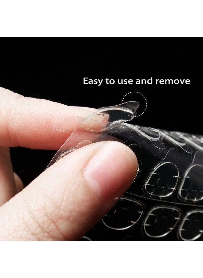 ANZAILALA 8 Sheets Doublesided Nail Jelly Sticker Waterproof Breathable Glue Tabs Jelly Glue Adhesive Tabs Super Sticky Fake Nail Glue Stickers For Manicure(8 Sheets 192 Pcs) - Image 5