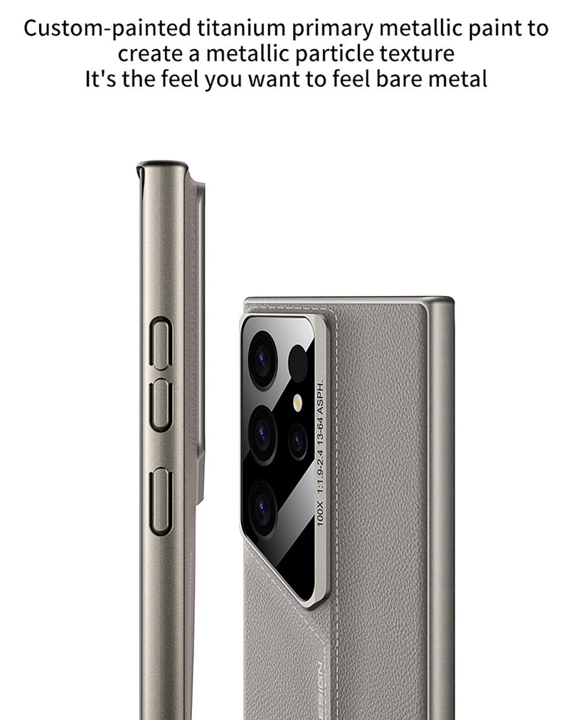 Midkart Leather Case Compatible with Samsung Galaxy S25 Ultra Release 2025 Smooth Lightweight Slim with Glossy Camera Protection Cover, Beige - Image 5