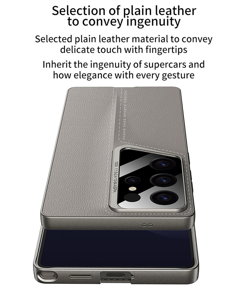 Midkart Leather Case Compatible with Samsung Galaxy S25 Ultra Release 2025 Smooth Lightweight Slim with Glossy Camera Protection Cover, Beige - Image 3