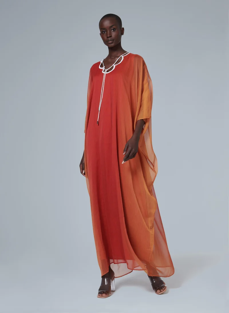 leem Scallop Neckline Kaftan