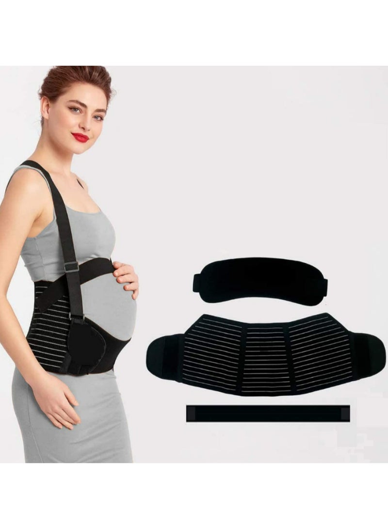 Generic Belly Band Maternity Belt Support Pregnancy Waist Abdominal Back Brace Adjustable Breathable Belly Support Care for Women Size L  - Image 1
