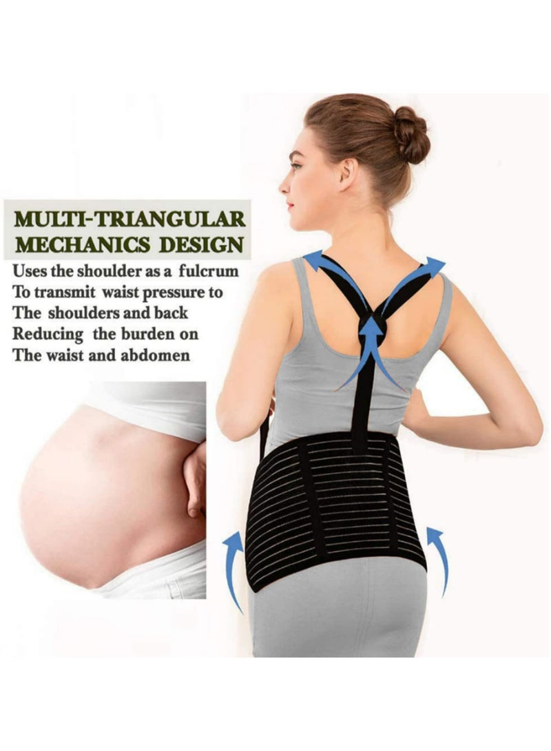 Generic Belly Band Maternity Belt Support Pregnancy Waist Abdominal Back Brace Adjustable Breathable Belly Support Care for Women Size L  - Image 3