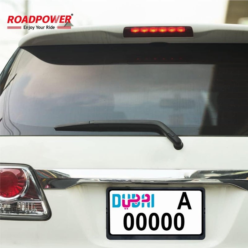 رود باور حامل لوحة أرقام السيارات ROADPOWER أسود صغير - عبوة من 2 حامل (لدبي فقط) - Image 3