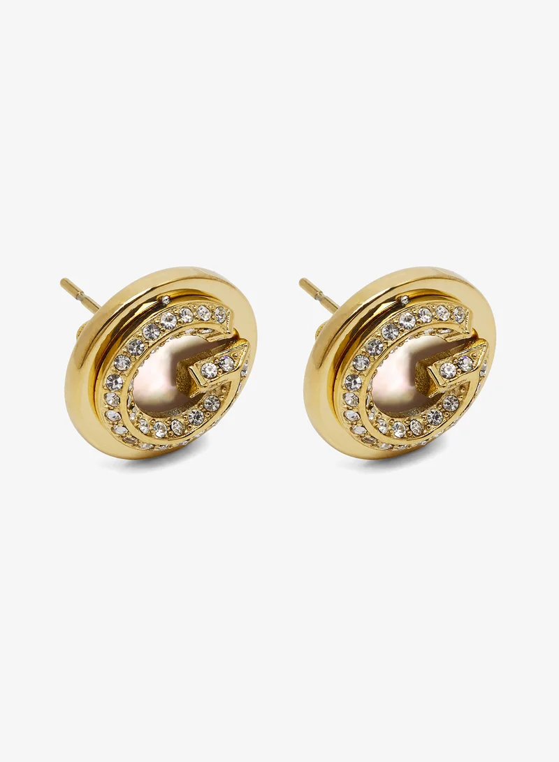GUESS G Crystal Logo Earrings
