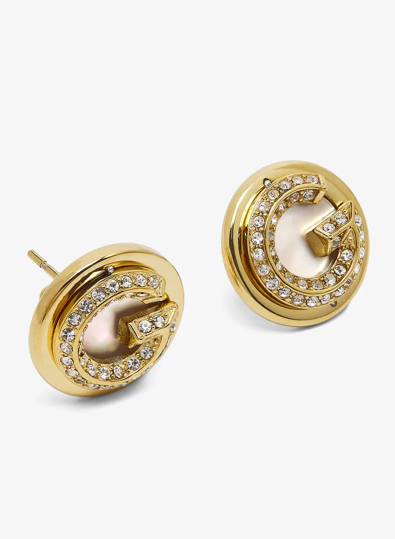 GUESS G Crystal Logo Earrings
