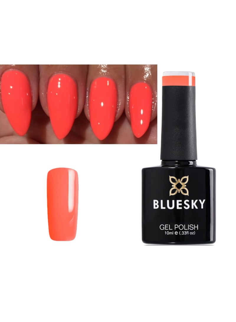 Bluesky Gel Polish Summer Coral Bright Neon Coral Nail QX1631 UV LED Soak - Image 1
