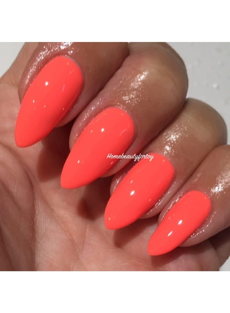 Bluesky Gel Polish Summer Coral Bright Neon Coral Nail QX1631 UV LED Soak - Image 3