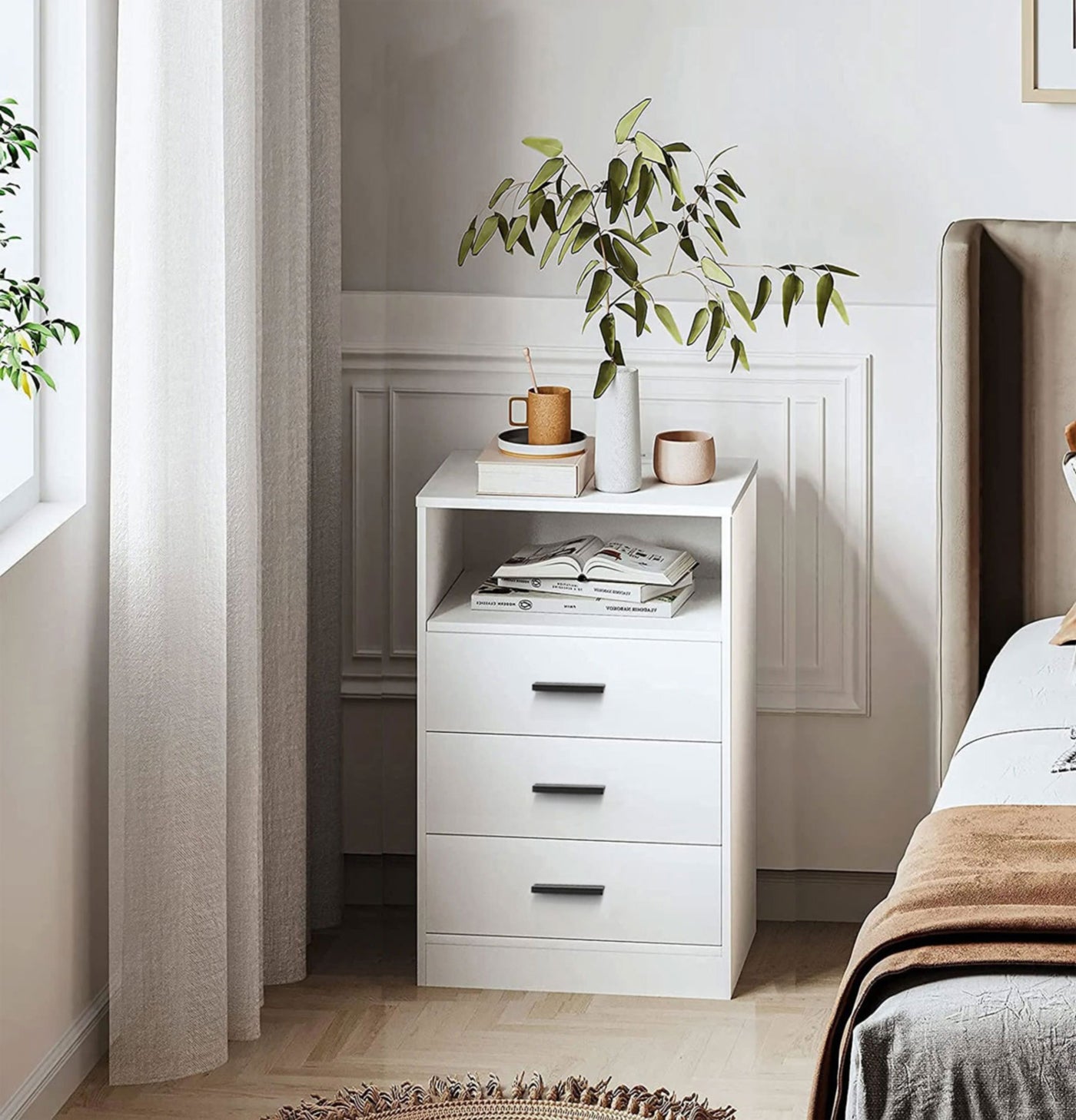 Modern MDF nightstand - Height 65 cm - Width 40 cm - Depth 36 cm, from Furniture Store.