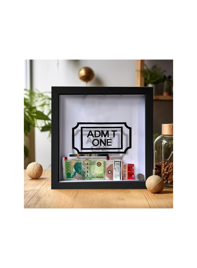 The Bros صندوق أرشيف المغامرات، صندوق سفر للذكريات، هدية عيد الحب له، صندوق ذكريات للاحتفاظ بالتذكارات، الجوائز، الميداليات، الزفاف، التذاكر، والصور (حروف سوداء، 12 * 12 بوصة) - Image 2