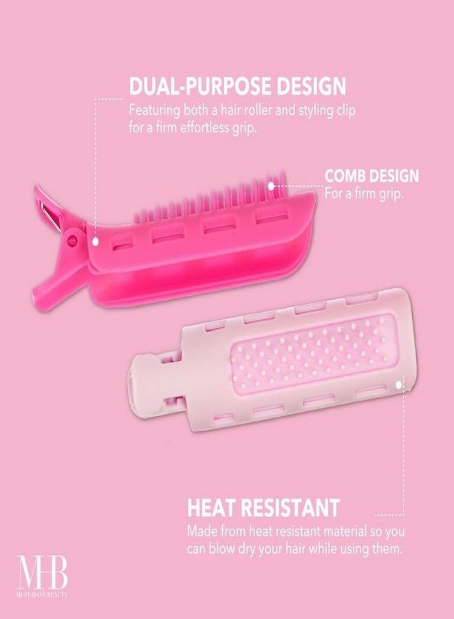 Expressions 6pc Styling Curling Clips - Easy-to-Use Dual-Purpose Hair Clips for Curling and Volumizing |Heat Resistant Hair Clip Set, Premium Quality Hair Accessories for Women (PINK) - Image 4