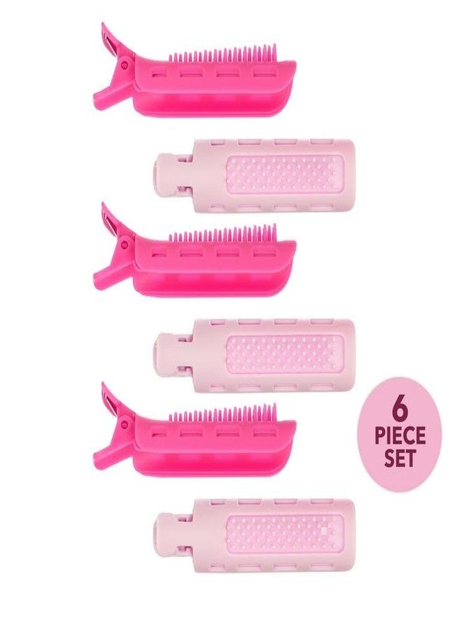Expressions 6pc Styling Curling Clips - Easy-to-Use Dual-Purpose Hair Clips for Curling and Volumizing |Heat Resistant Hair Clip Set, Premium Quality Hair Accessories for Women (PINK) - Image 2