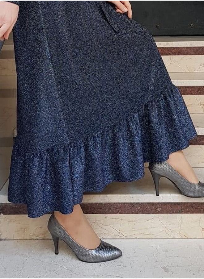NIBEMINENT Ladies Robe European And American Crystal Sequin Skirt Stretch Knitted Dress  - Image 5