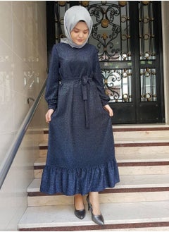 NIBEMINENT Ladies Robe European And American Crystal Sequin Skirt Stretch Knitted Dress  - Image 4