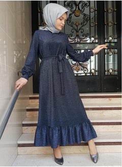 NIBEMINENT Ladies Robe European And American Crystal Sequin Skirt Stretch Knitted Dress  - Image 1