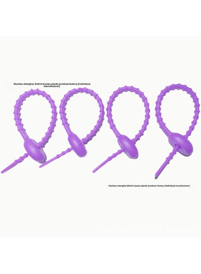 Loquat Tadpole Buckle 120mm Data Cable Winder Organizer Silicone Cable Tie Luggage Clothing Storage Accessories Lanyard-Color:Blue 120mm - Image 3