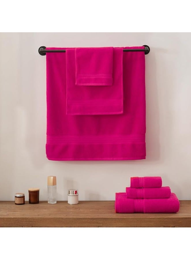COMFY 8 PIECE COMBED COTTON FUSCHIA PINK HOTEL QUALITY COMBED COTTON TOWEL GIFT SET - Image 2