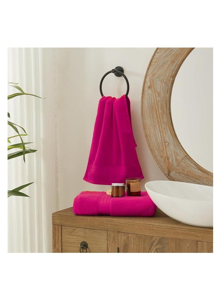 COMFY 8 PIECE COMBED COTTON FUSCHIA PINK HOTEL QUALITY COMBED COTTON TOWEL GIFT SET - Image 5