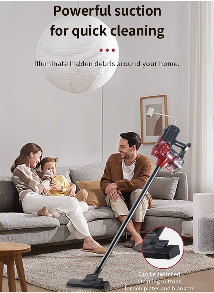 sokany Vacuum Cleaner, 5M Corded Stick Vacuum Cleaner with 18Kpa Handheld Vacuum Powerful Suction, Adjustable Lightweight 2 in 1 Stick Vacuum with HEPA Filter for Hard Floor,Carpet,Pet Hair,2200w  - Image 2