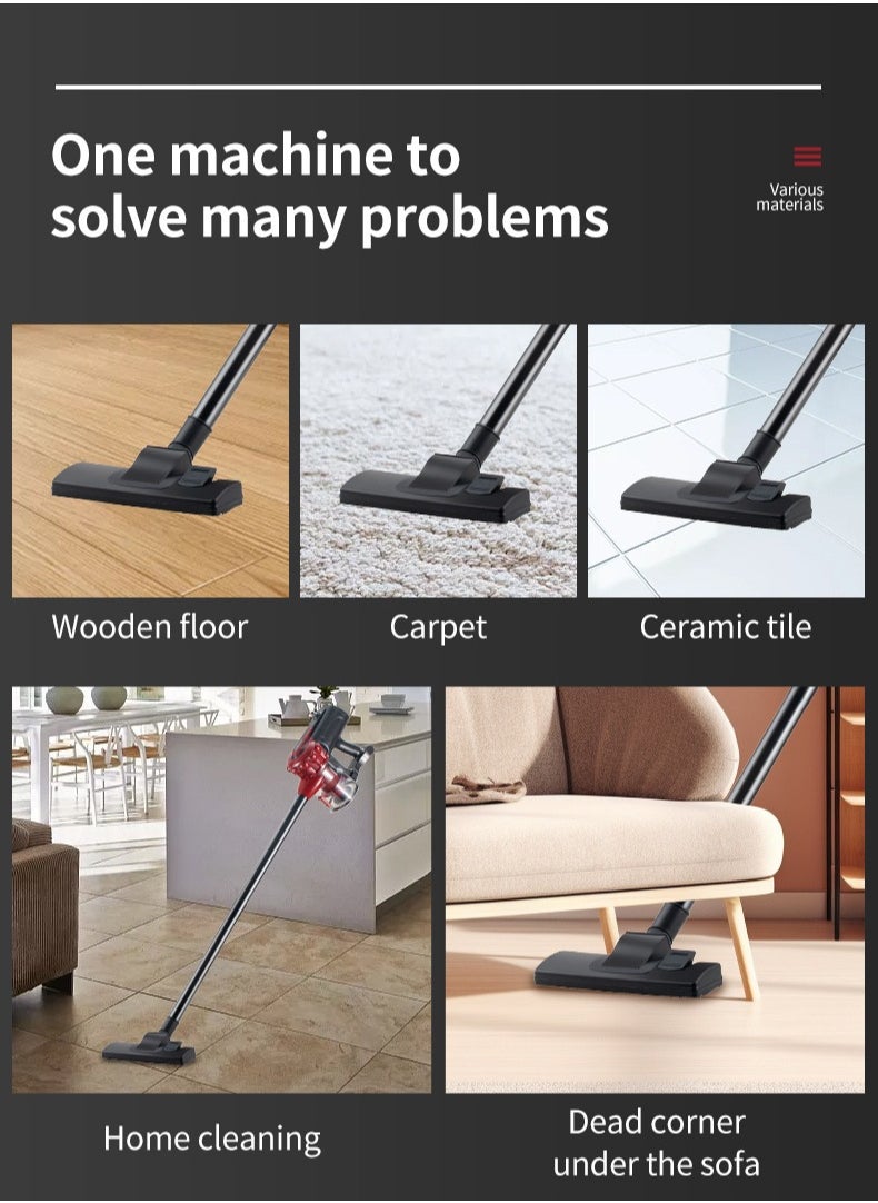 sokany Vacuum Cleaner, 5M Corded Stick Vacuum Cleaner with 18Kpa Handheld Vacuum Powerful Suction, Adjustable Lightweight 2 in 1 Stick Vacuum with HEPA Filter for Hard Floor,Carpet,Pet Hair,2200w  - Image 5