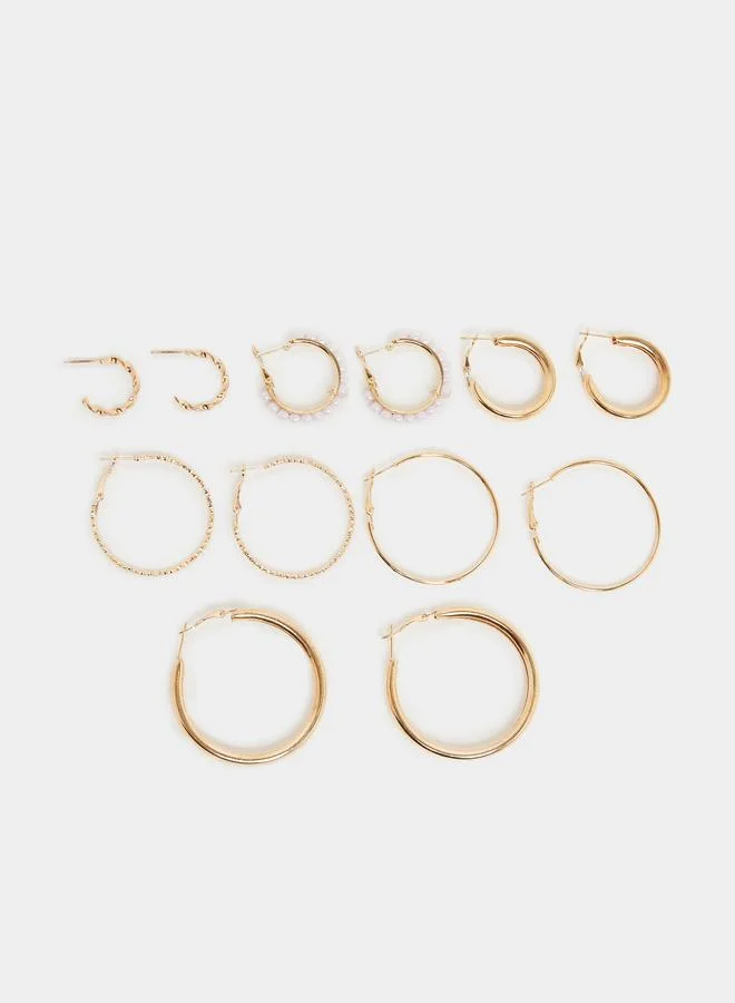 Styli Pack of 6 - Gold Hoop Earrings