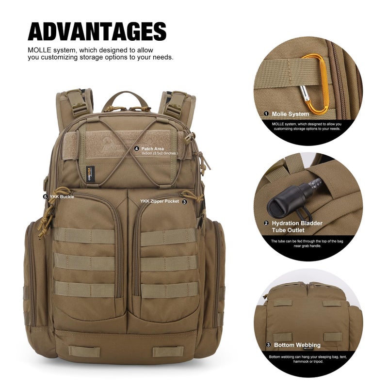 Mardingtop 40L Molle Tactical Backpack,Military backpack for Men, Cordura Backpack for Hiking,Camping,Hunting - Image 4