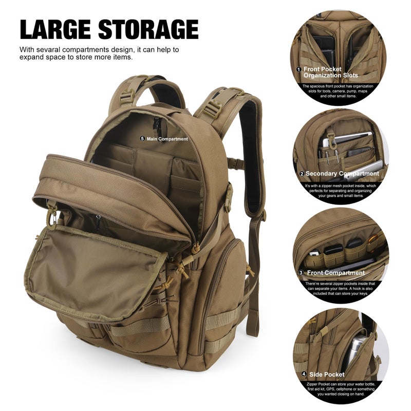 Mardingtop 40L Molle Tactical Backpack,Military backpack for Men, Cordura Backpack for Hiking,Camping,Hunting - Image 5