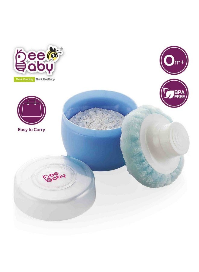 Beebaby Premium Powder Puff With Container For Baby (Blue) - Image 3