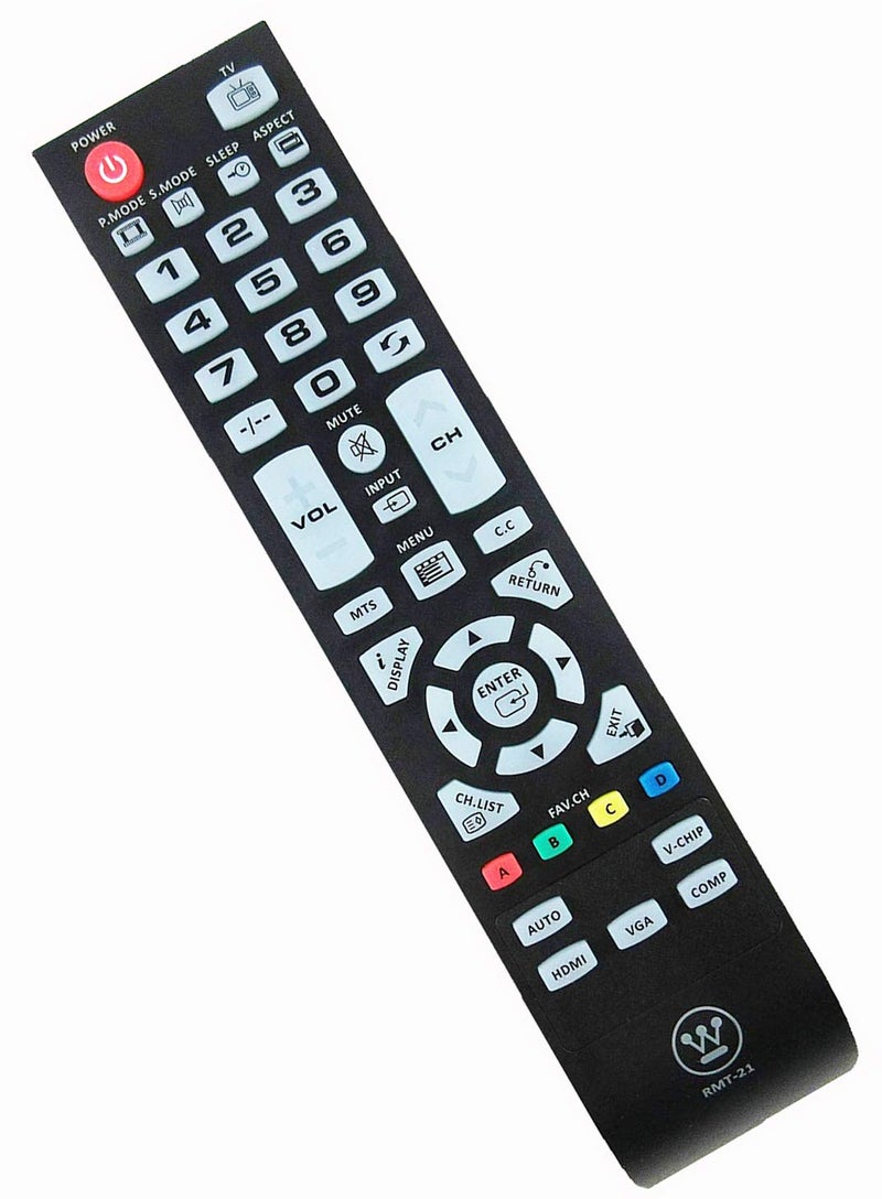 UBay New RMT-21 Remote Control Replacement for Westinghouse TV CW50T9YW CW40T8GW CW40T6DW CW40T2RW - Image 3