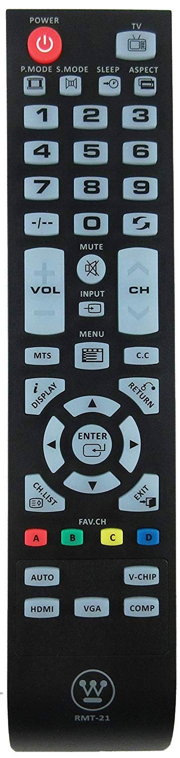 UBay New RMT-21 Remote Control Replacement for Westinghouse TV CW50T9YW CW40T8GW CW40T6DW CW40T2RW - Image 4