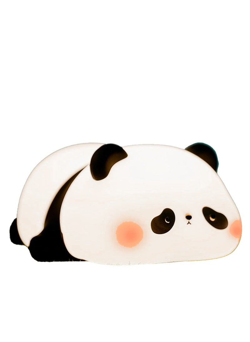 Generic Panda Shape Silicone Night Light, Luminous and Soft, Cute and Safe Design for Kids, Built-in 1200mAh Battery Lasts up to 10 Hours, Fast Charging via Type-C Port, Easy to Carry and Perfect for Bedside Tables or Offices, Perfect Gift for Birthdays or Newborns  - Image 1