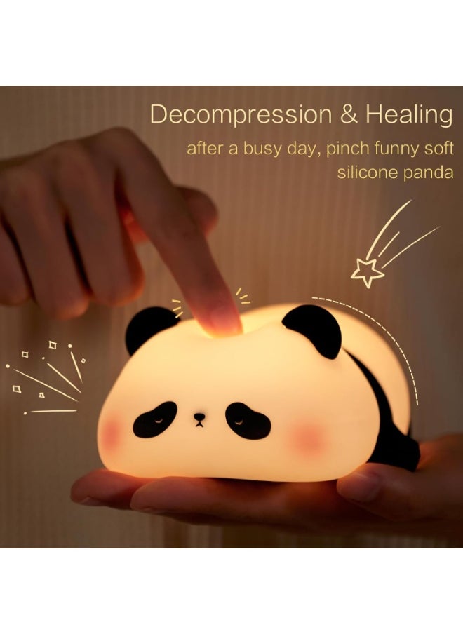 Generic Panda Shape Silicone Night Light, Luminous and Soft, Cute and Safe Design for Kids, Built-in 1200mAh Battery Lasts up to 10 Hours, Fast Charging via Type-C Port, Easy to Carry and Perfect for Bedside Tables or Offices, Perfect Gift for Birthdays or Newborns  - Image 4
