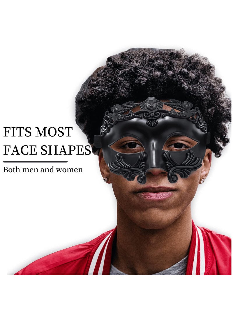 KASTWAVE Masquerade Mask for Men Roman Greek Mask Venetian Half Face Mask, for Mascarade Ball Mardi Gras and Cosplay Mardi Party - Image 4