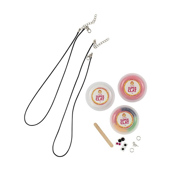 Tiger Tribe Clay Craft Sweeties Necklaces Kit - Lightweight Air-Dry for Ages 5-8, Non-Toxic Craft Set 10.5x4.5x13cm - Image 3