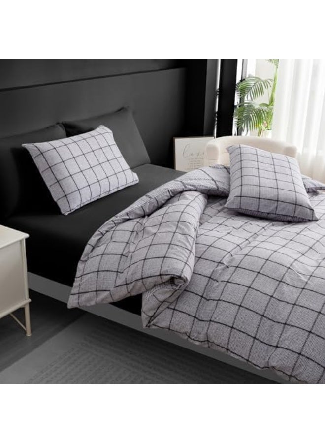 Oryx Home Reversible Duvet Cover Set – 3 Pcs Soft Microfiber Bedding Set with Zipper Closure & Corner Ties – Lightweight, Breathable & Easy Care Quilt Cover - Image 4