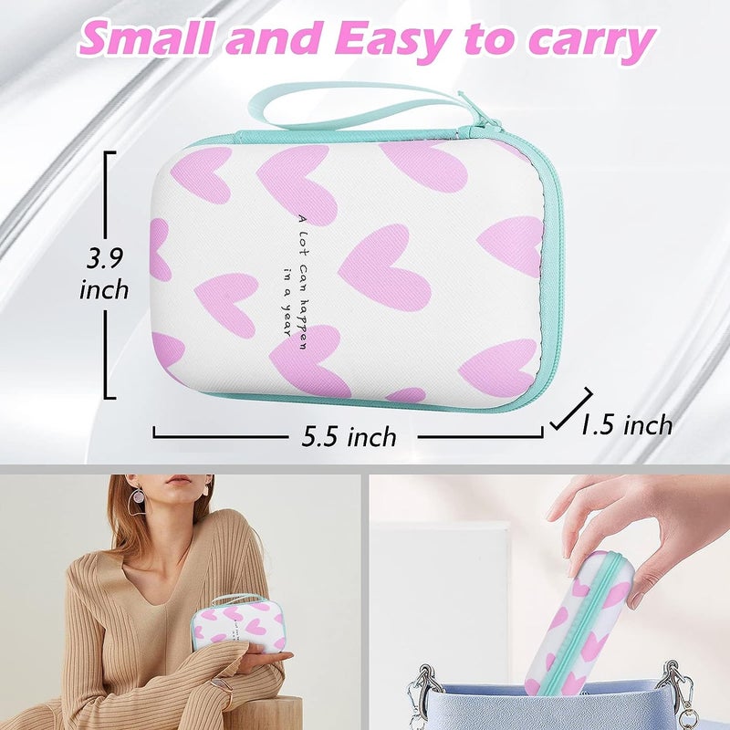 FACTOTECH iPhone Charger Protector Case with Carrying Bag Compatible for Apple 18W 20W iPhone 15 14 13 12 11 Pro/PRO MAX Adapter and Lightning Cable Protective Sleeve with Pouch Case(Pink Heart) - Image 5