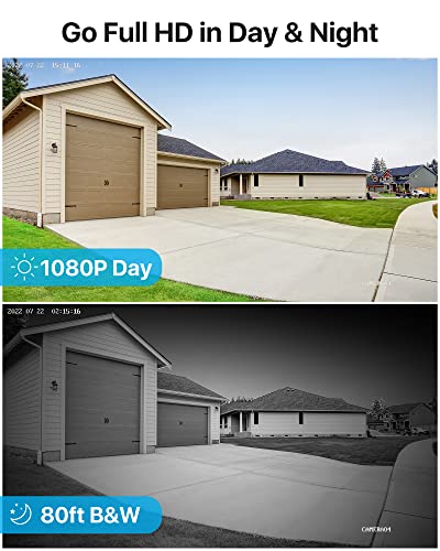 Zosi نظام كاميرات الأمن المنزلية ZOSI 3K 5MP Lite H.265+، مسجل DVR للمراقبة 8 قنوات مع كشف المركبات والبشر بالذكاء الاصطناعي و4 كاميرات CCTV قبة مقاومة للعوامل الجوية بدقة 1080p، رؤية ليلية حتى 80 قدم، 1TB HDD - Image 2