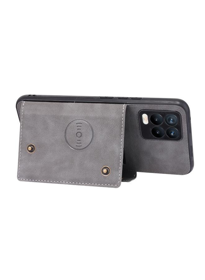 S-TOP Case For OPPO Realme 8 / 8 Pro Double Buckle PU + TPU Shockproof Magnetic Protective Case with Card Slot & Holder - Image 4